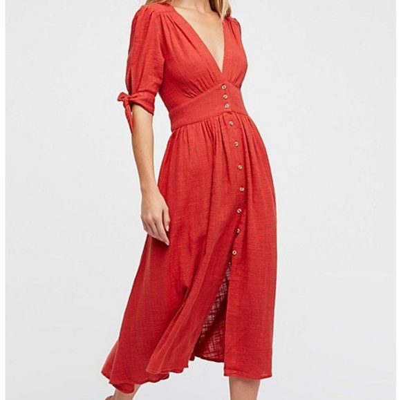 Free People Dresses & Skirts - Free People Love of My Life red midi dress